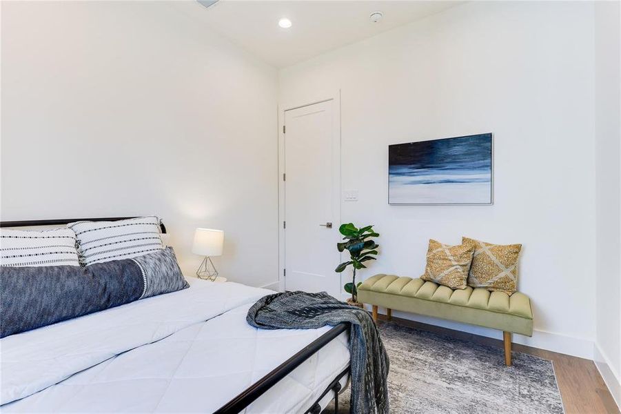 Bedroom featuring hardwood / wood-style floors