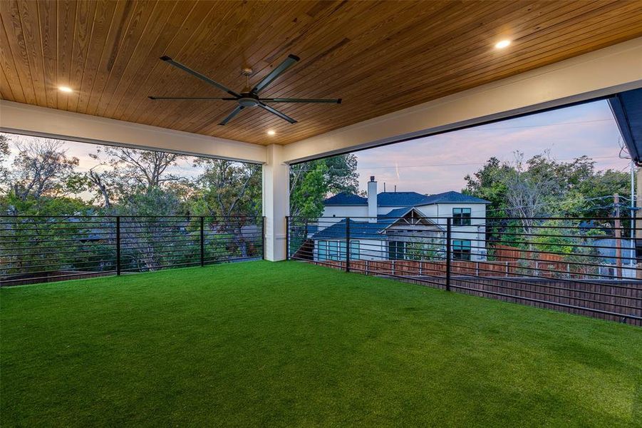 Covered Patio #2 on Second Floor with Turf