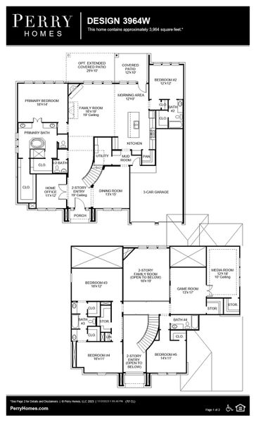 New construction Single-Family house 7523 Laurel Bloom Lane, Katy, TX 77493 Design 3964W- photo