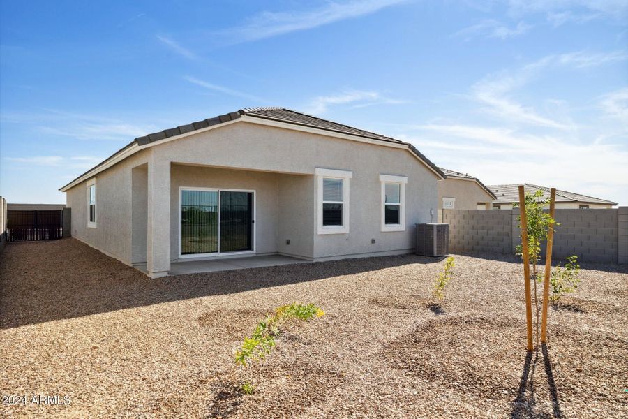 backyard with landscaping