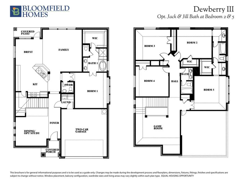 Dewberry III Opt Jack & Jill Bath at Bedroom 2 & 5