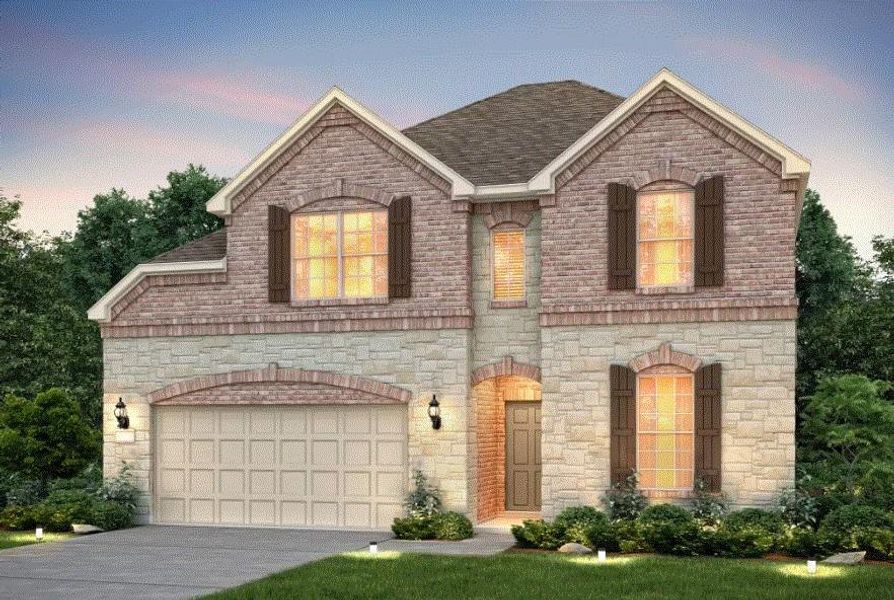 Pulte Homes, Lexington elevation C, rendering