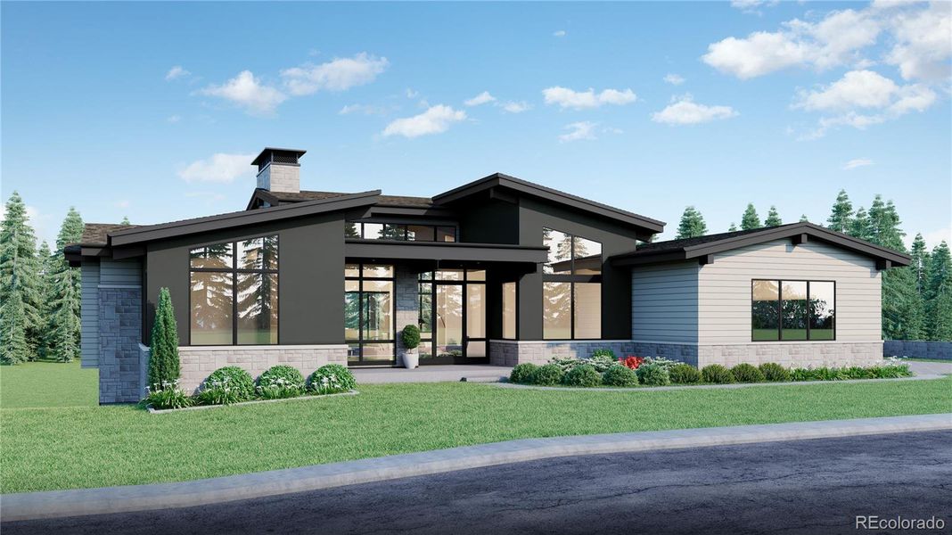 Mountain Contemporary Plan 2 Ext Front