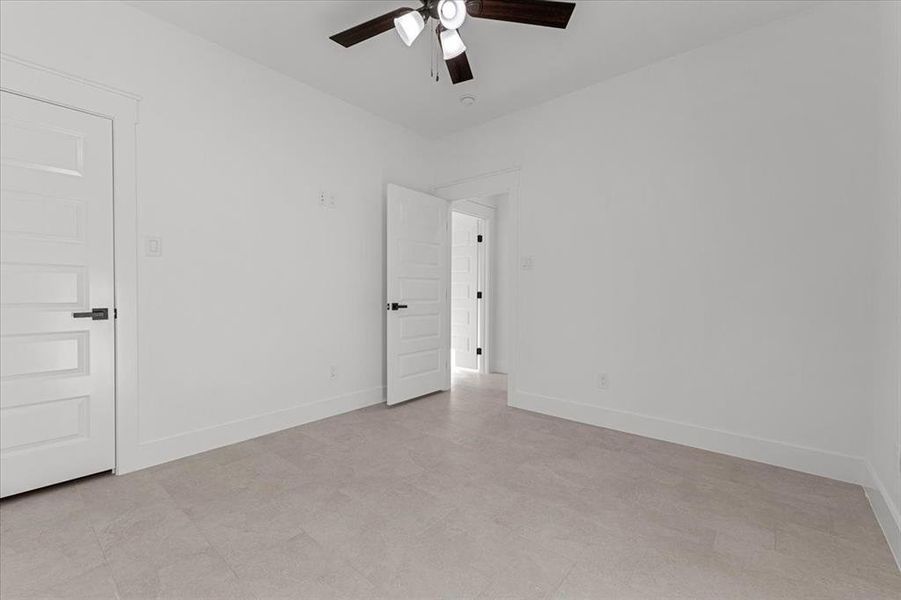 Bedroom 3 featuring ceiling fan