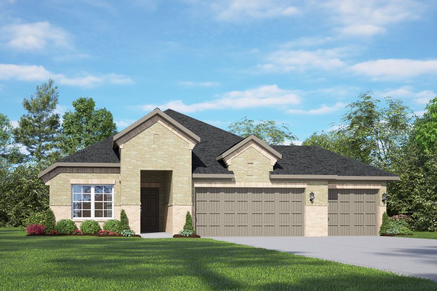 New construction Single-Family house The Acadia A with 3-Car Garage, 144 San Marcos Trail, Dayton, TX 77535 - photo