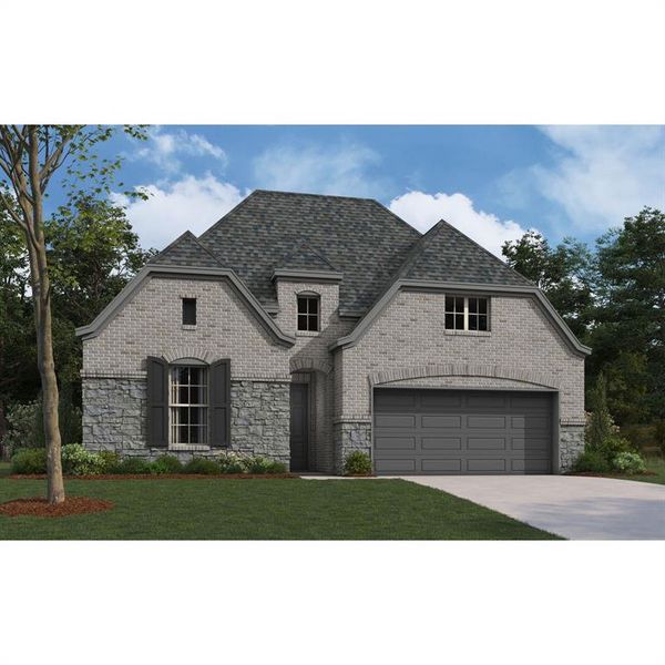 The Austin II Floorplan - French Provincial Exterior - Stone Option