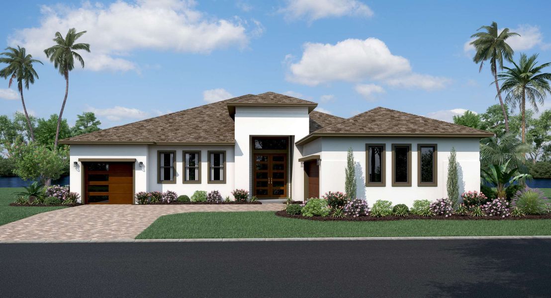 New construction Single-Family house Bismark 1 (Palm Collection), 15303 Serengeti Boulevard, Spring Hill, FL 34610 - photo