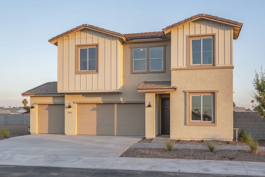 Western Farmhouse Elevation | Christopher | Marlowe | New Homes in Glendale, AZ | Landsea Homes