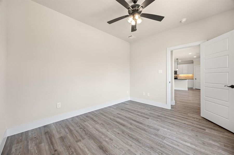 Office looking towards living area