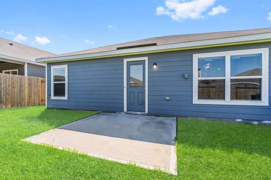 Entertain on this great concrete patio.