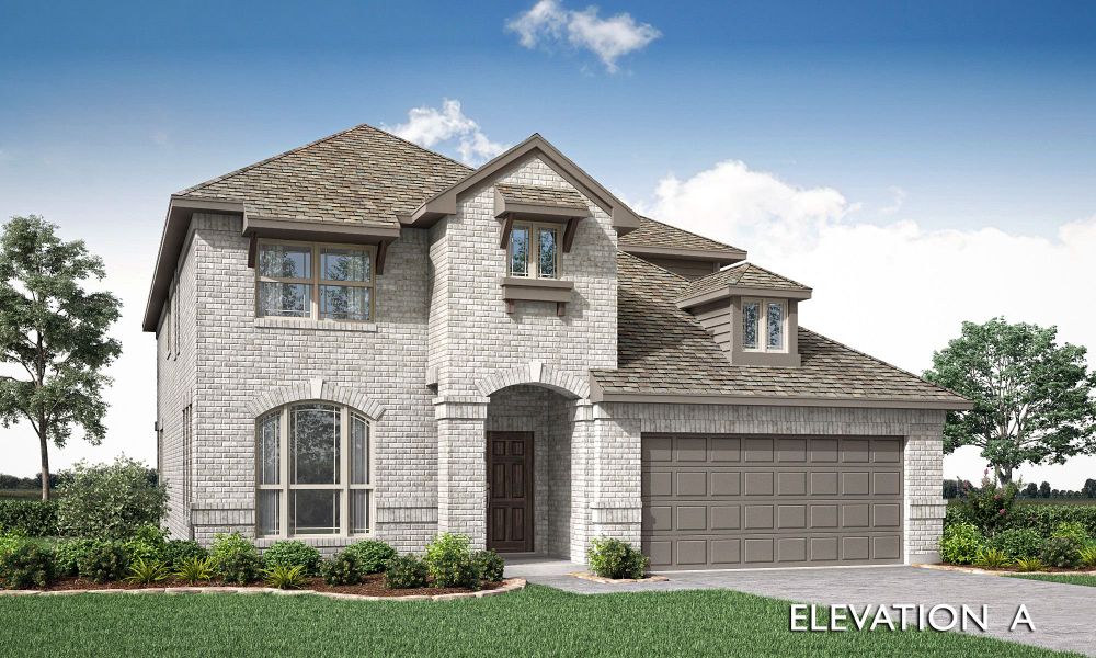 Elevation A. 3,026sf New Home in Waxahachie, TX