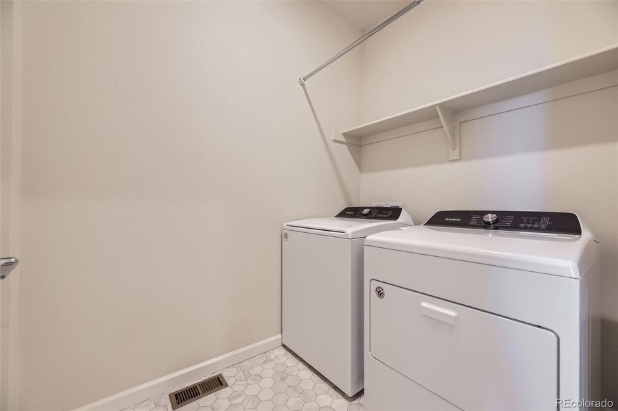 Upstairs laundry room