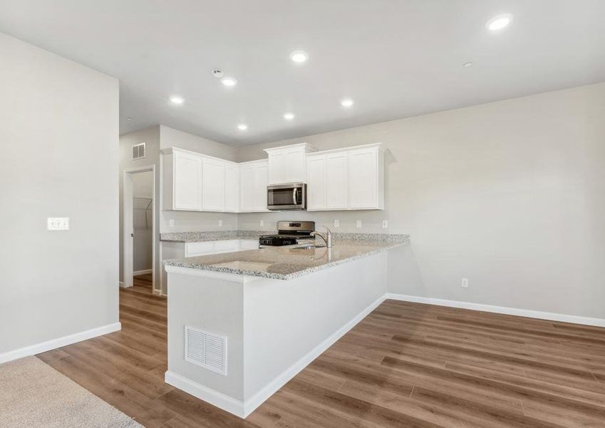 The kitchen has stainless steel appliances and a chef ready kitchen.