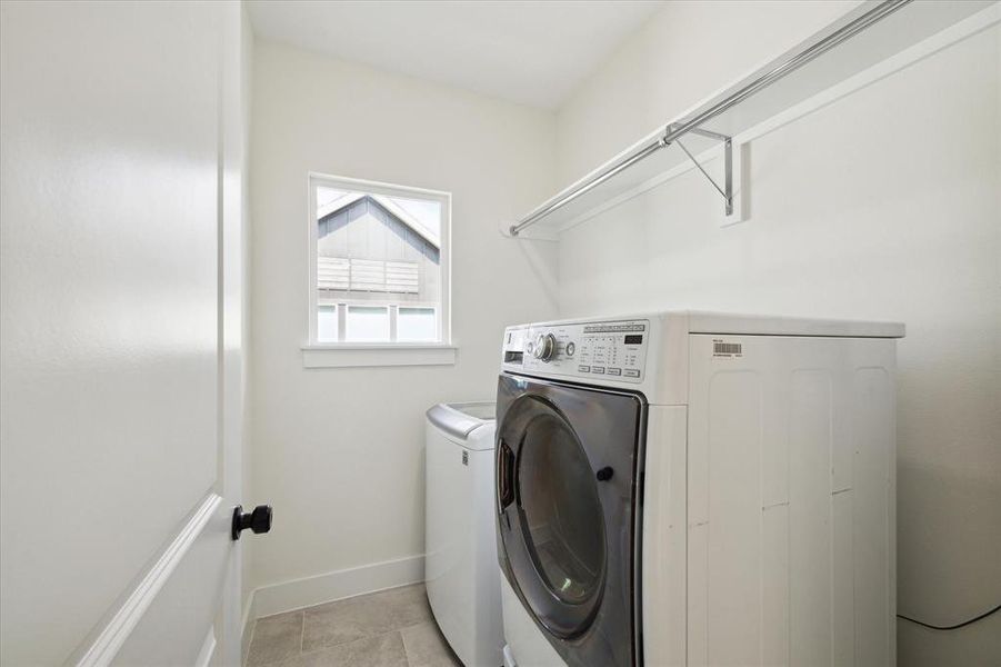 The laundry room is located on the 3rd floor. The washer and dryer are not included in the sale of the home.