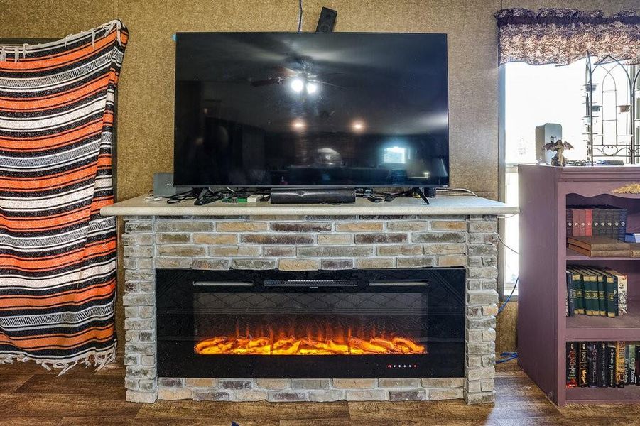 Room details with hardwood / wood-style floors