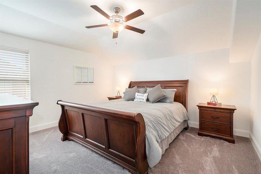 Spacious bedroom upstairs