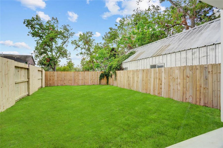 The back yard is fully sodded and has sprinkler system.