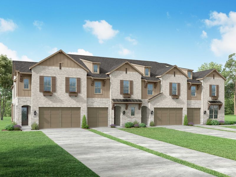 New construction Fourplex house Derby Plan, 6543 Bramble Cove Lane, Fulshear, TX 77441 - photo