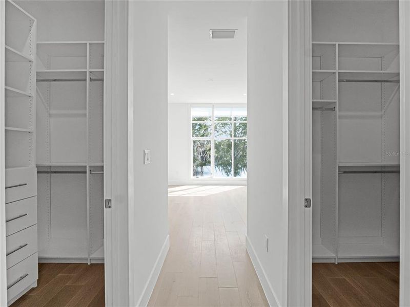 Primary Dual Walk-In Closets