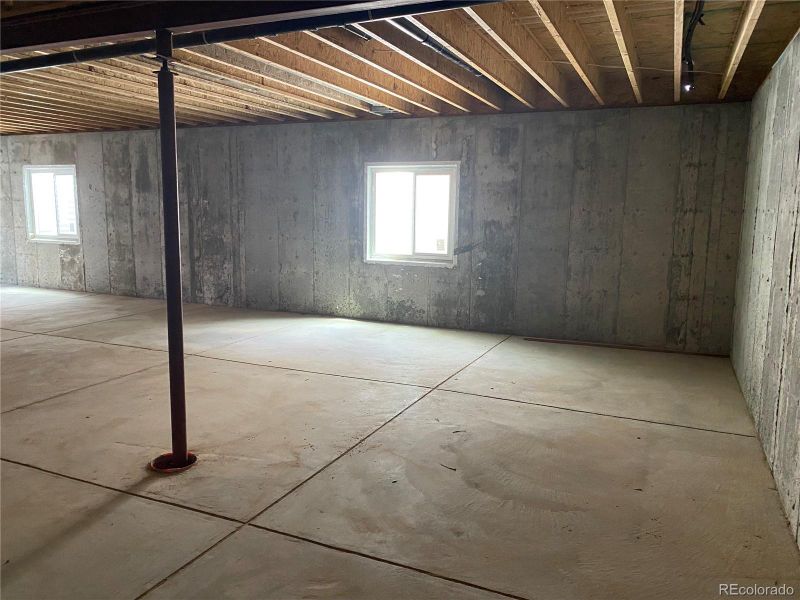 Basement with egress windows