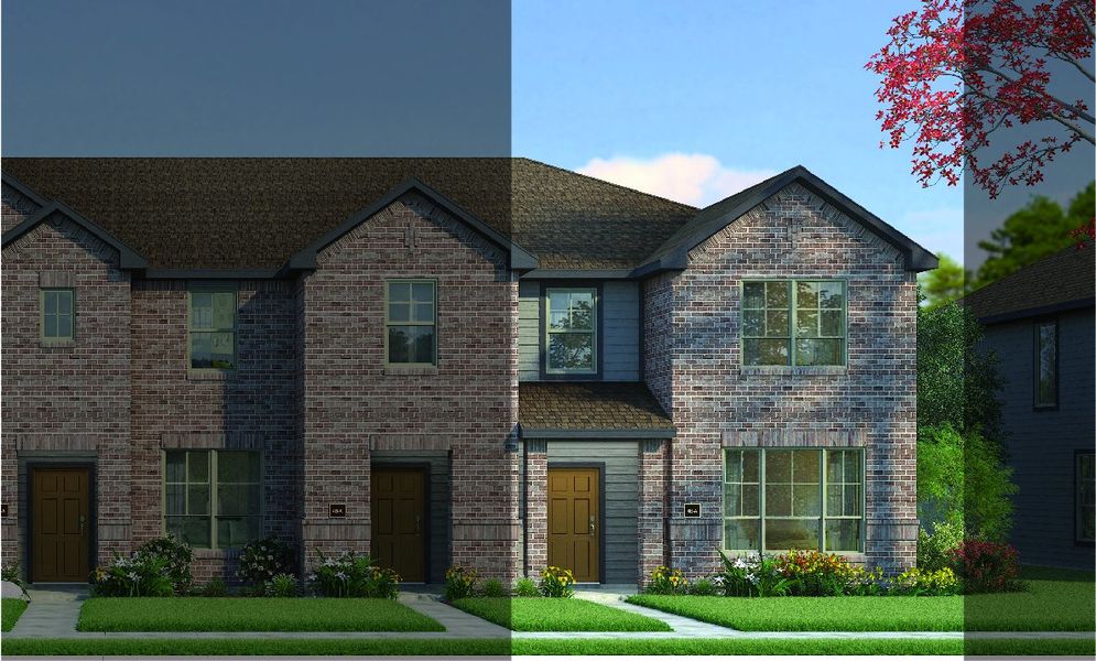 Houston with Elevation 4B Brick Exterior 2023 Townhomes