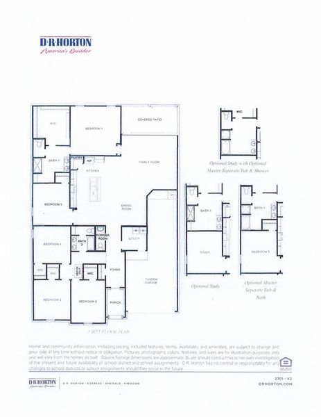 The Dewitt Floor Plan by D.R. Horton! This Home has Four Bedrooms, 2 1/2 Bathrooms, Study amazing Family Area and more!