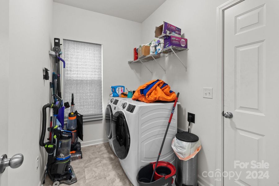 Laundry room on the main level