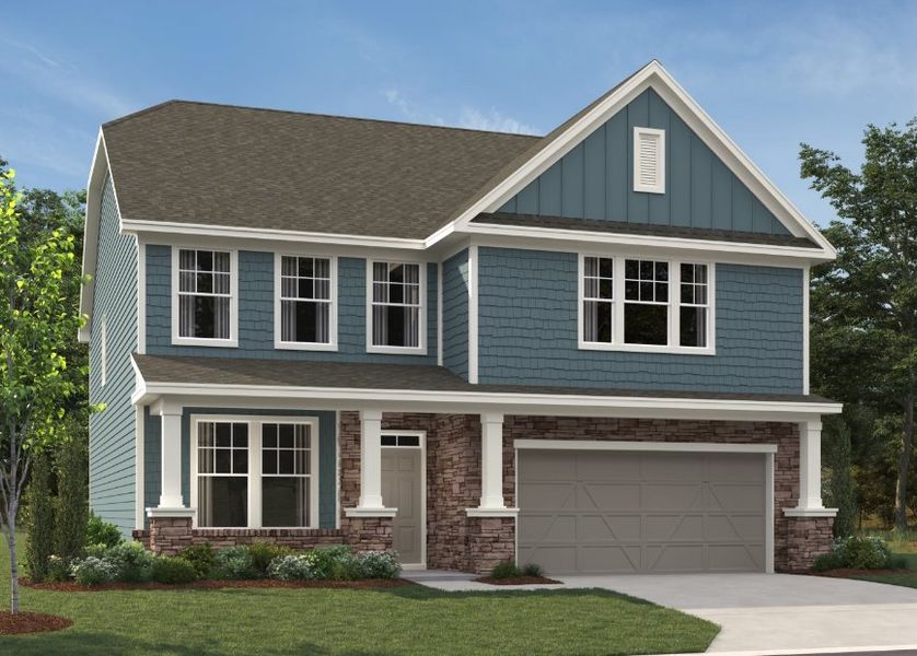 Rendering is for illustrative purposes. Actual exterior selections may vary by homesite.