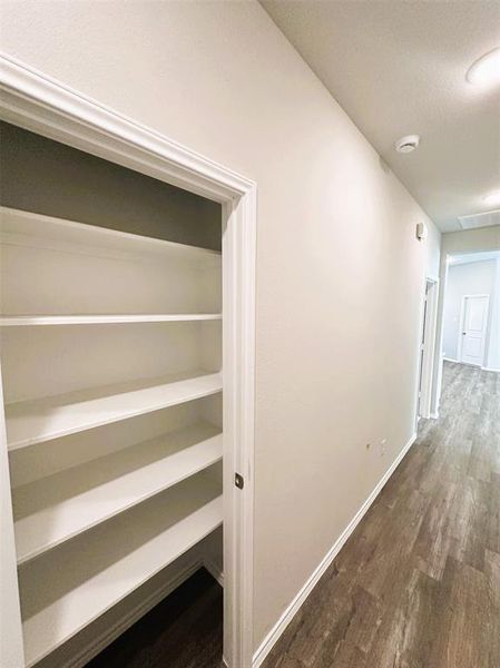 Check out this huge linen hall closet!