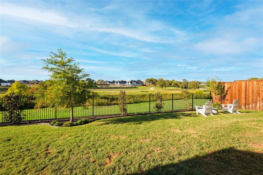 View of yard overlooking your Greenbelt!