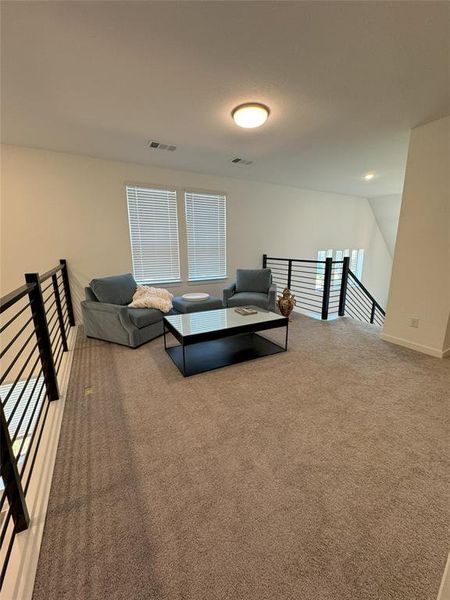 View of carpeted living room