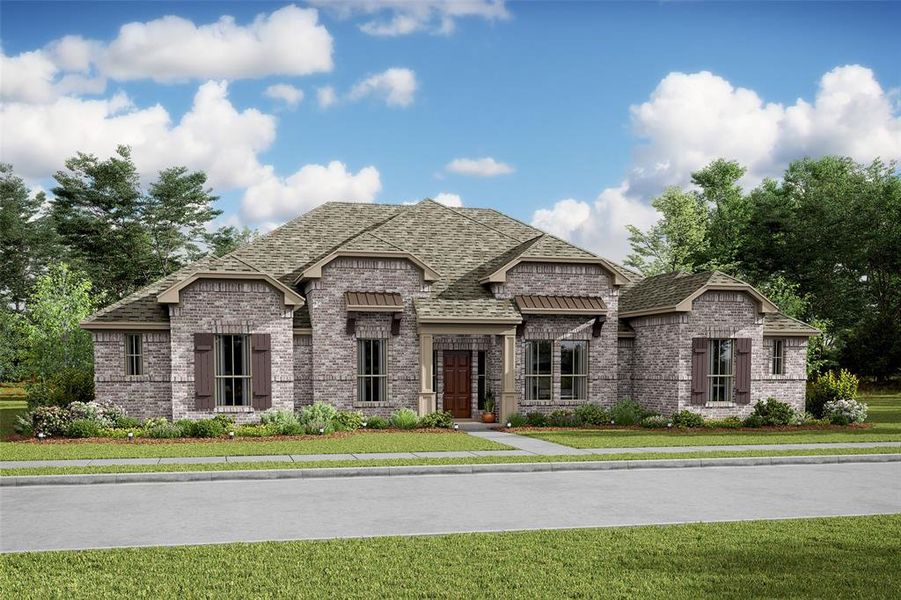 Stunning Elin home design by K. Hovnanian® Homes with elevation C in beautiful Lakeview. (*Artist rendering used for illustration purposes only.)