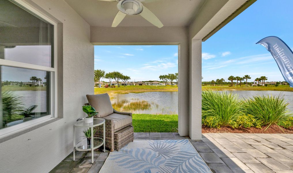 Covered lanai for entertaining