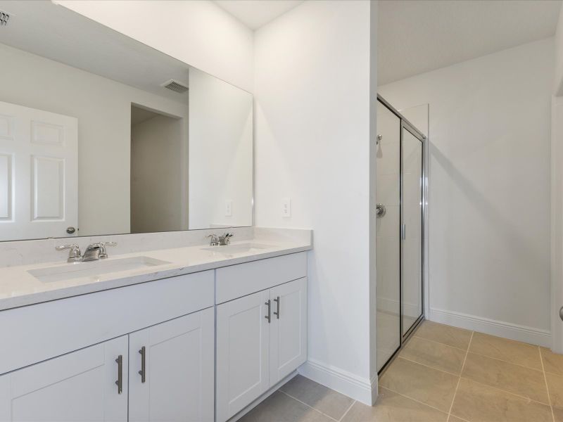 Primary bathroom in the Everglade floorplan at 209 Links Terrace Blvd