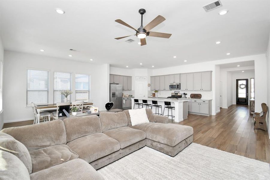 Open kitchen/living area