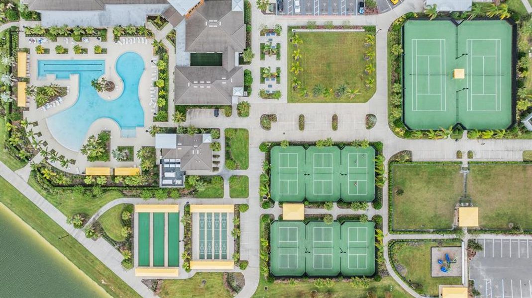 Pool & tennis & pickleball courts