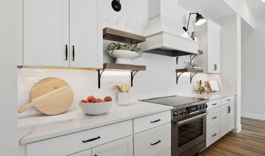 Artisan backsplash in kitchen