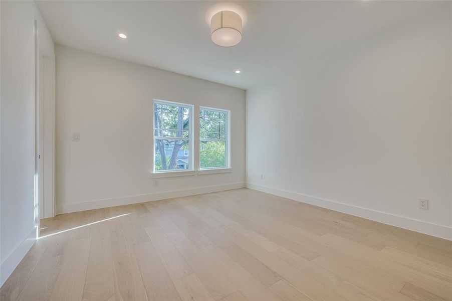 Unfurnished room featuring light hardwood / wood-style flooring