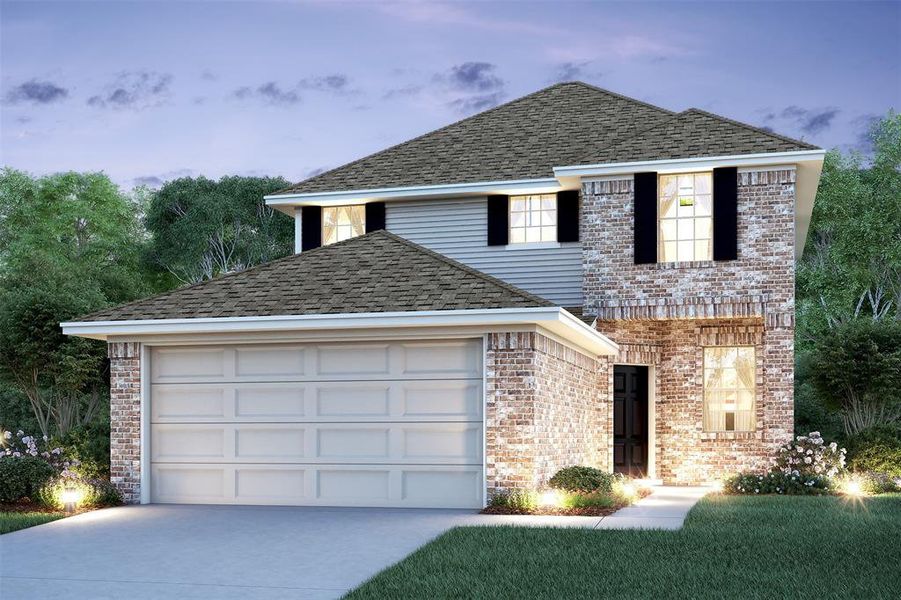Stunning Carlisle II home design by K. Hovnanian® Homes with elevation B in beautiful Willowpoint. (*Artist rendering for illustration purposes only.)