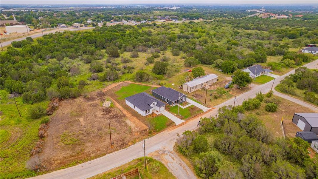 Birds eye view of property