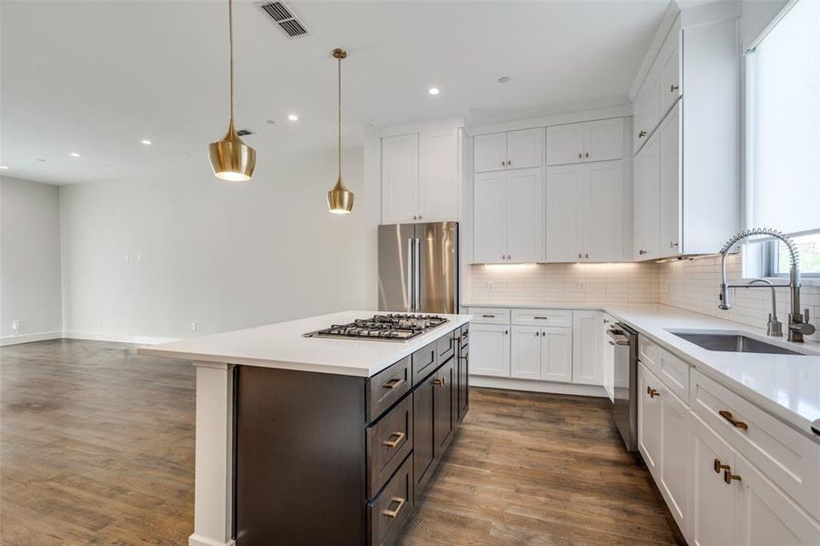 Open Concept Kitchen with an island