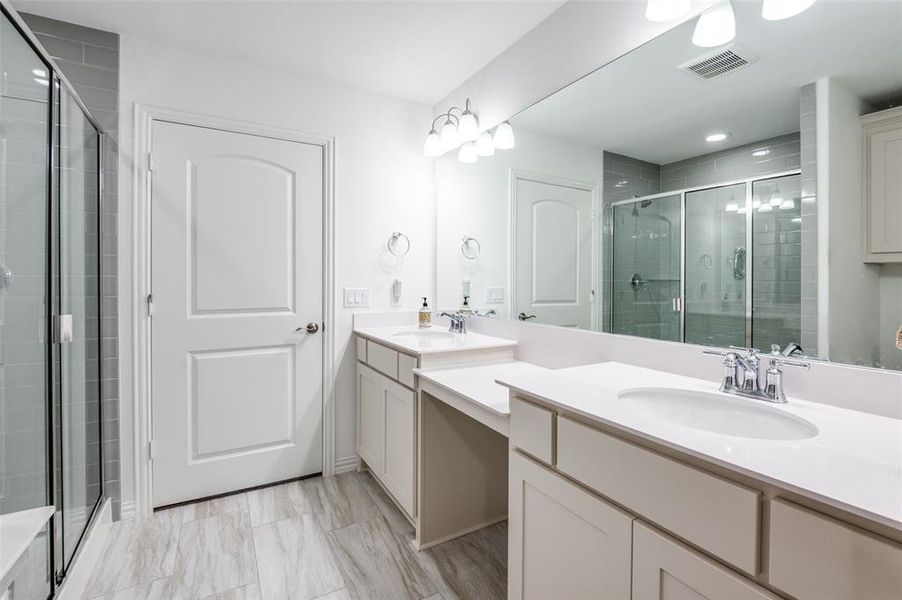 Primary Bath with Vanity sitting area