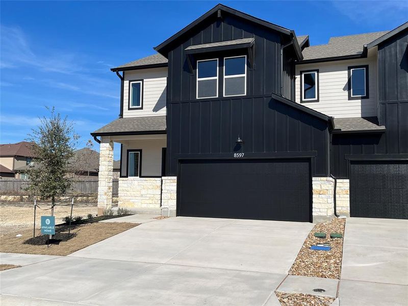 New construction Townhouse house 8597 Meridy Loop, Round Rock, TX 78665 Plan L- photo