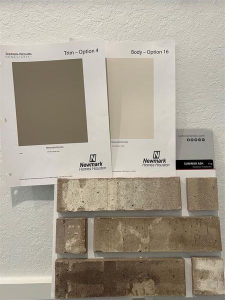 Stucco and Brick Exterior Selections