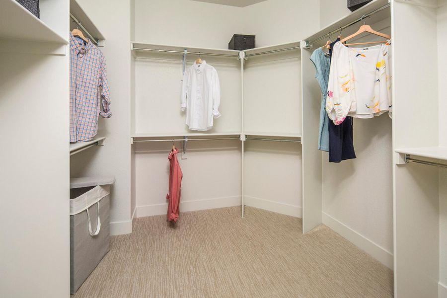 Plan C502 Primary Closet Representative Image