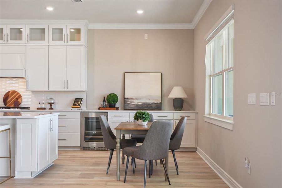 Dining Nook with Pre-Wire in place for your pendant or chandelier