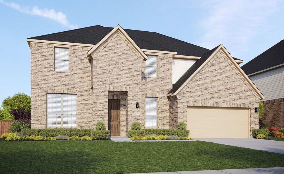 New construction Single-Family house Classic Series - Brown, 11707 St. Augustine Drive, Mont Belvieu, TX 77535 - photo