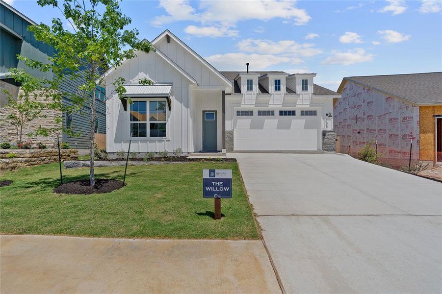 New construction Single-Family house 135 Brooks Ranch Drive, Kyle, TX 78640 Willow- photo