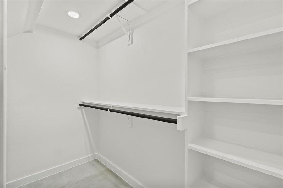 View of walk in closet