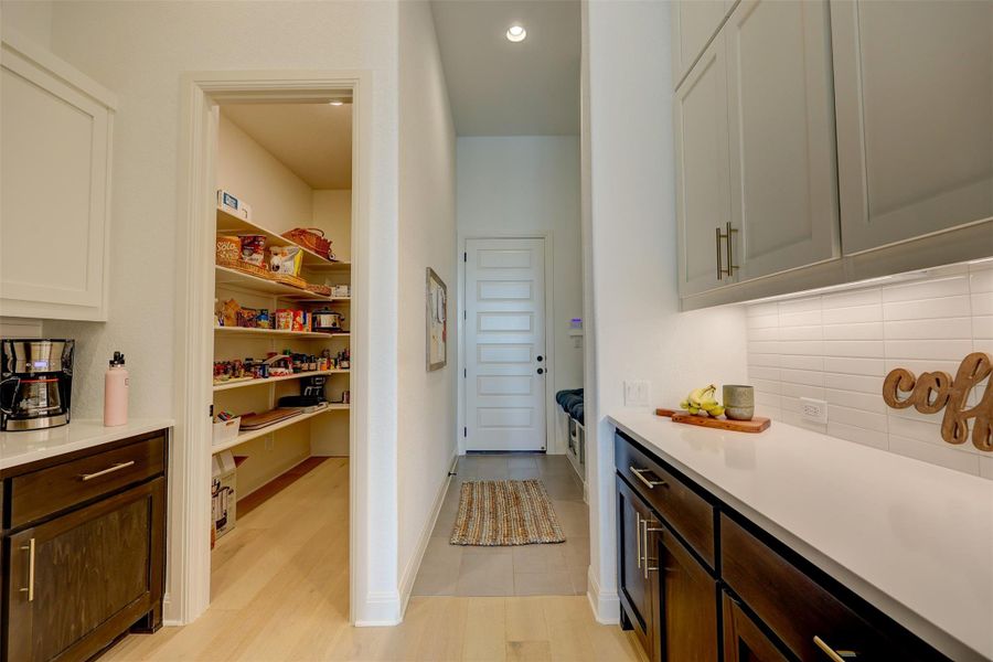 Walk in pantry and Butler area behind Kitchen